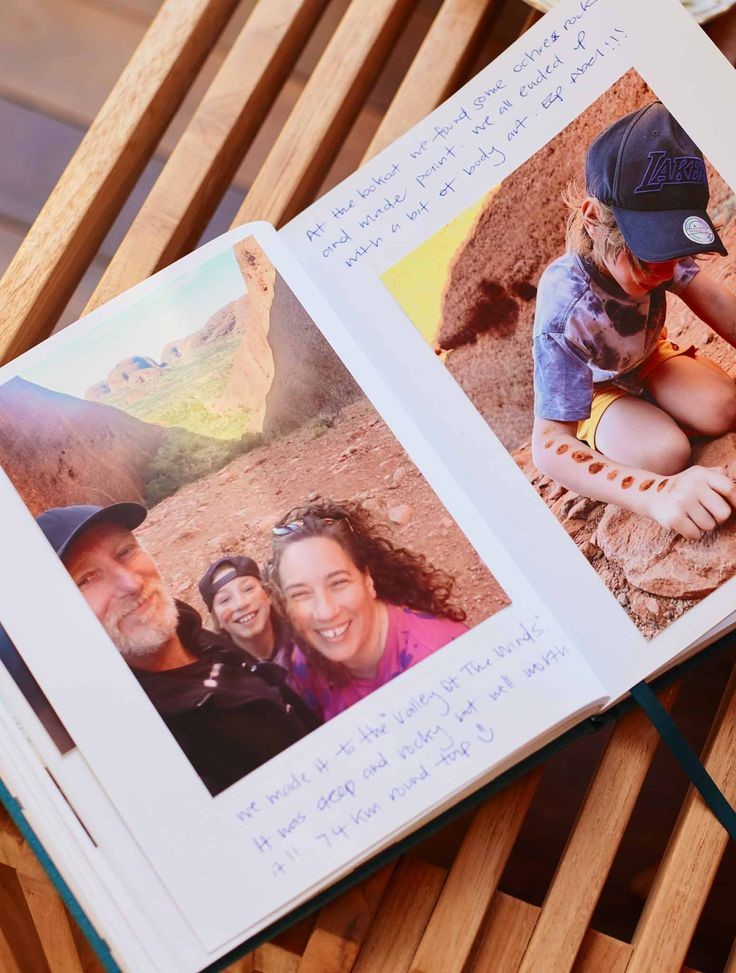 Family travel book for memories for father's day